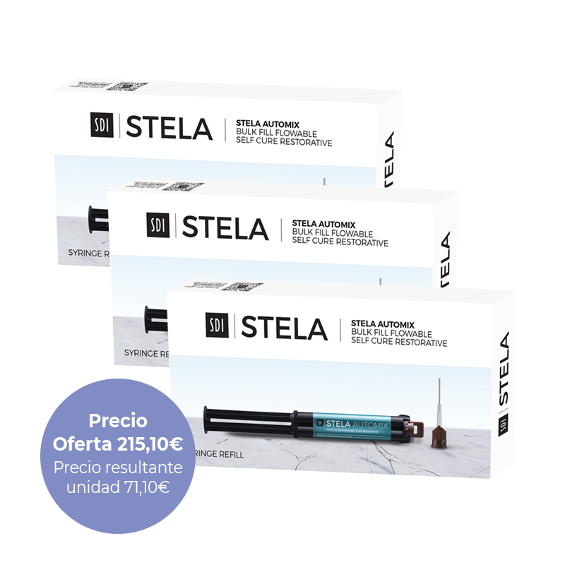 Oferta especial: 3 Stela Automix reposición SDI - Contiene: 3  Stela Automix jeringa reposicion 8 grs + 3 x 15 tips. 