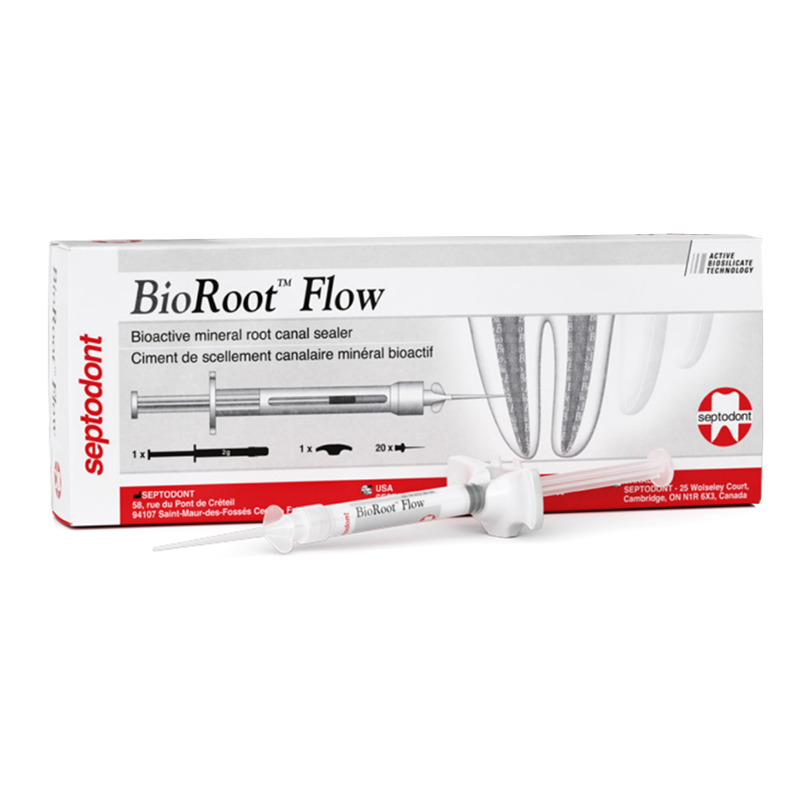 BioRoot Flow Septodont - 1 jeringa de 2 gr + 20 i ntra-oral tips y um finger