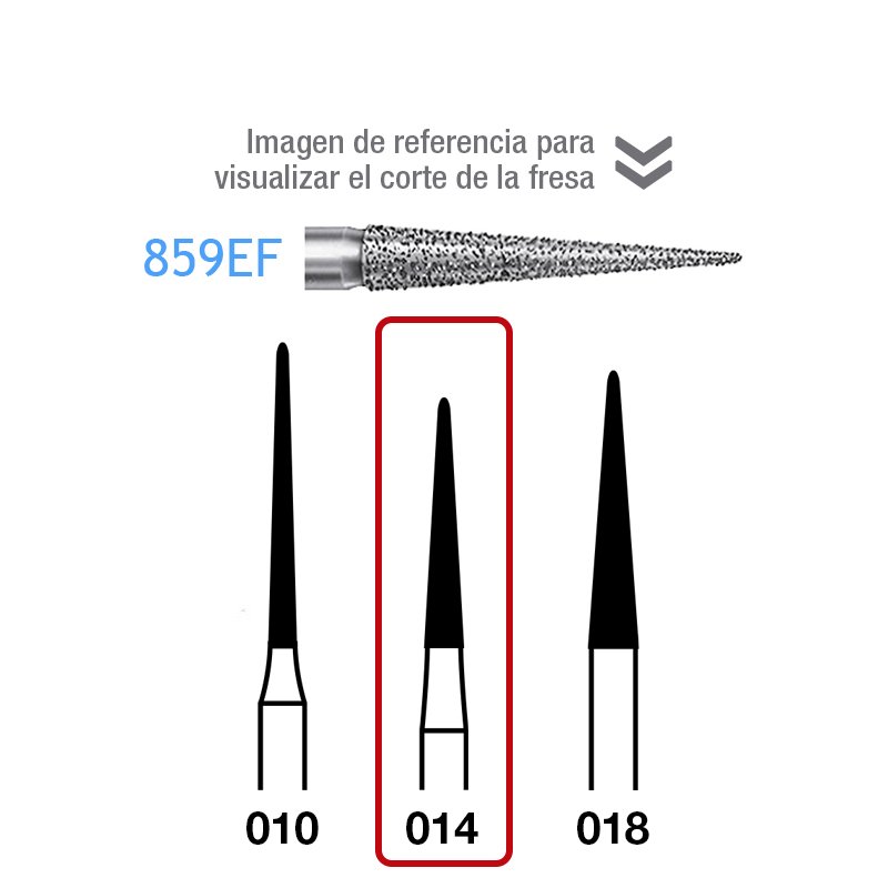 Fresas Diamante 859EF-314-014 Komet - Caja de 5 unidades.