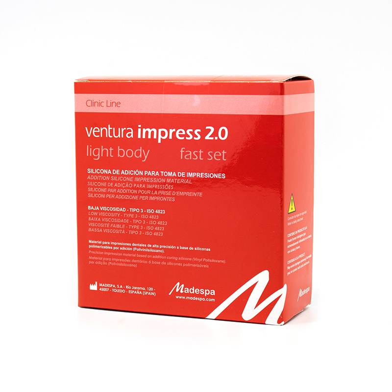 Ventura Impress 2.0 light body fast set Madespa - 4 cartuchos de 50 ml. + 4 puntas de mezcla.