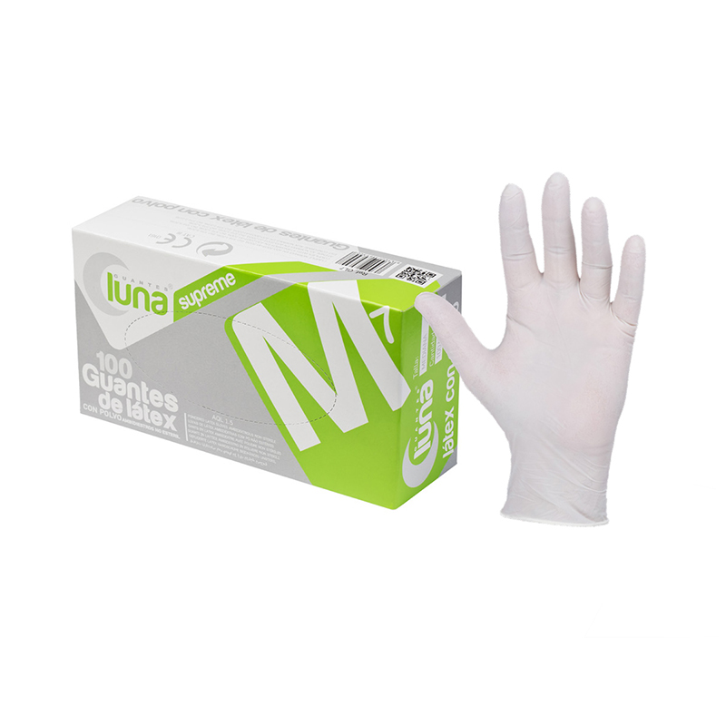 Guantes látex con polvo Luna - 100 unidades