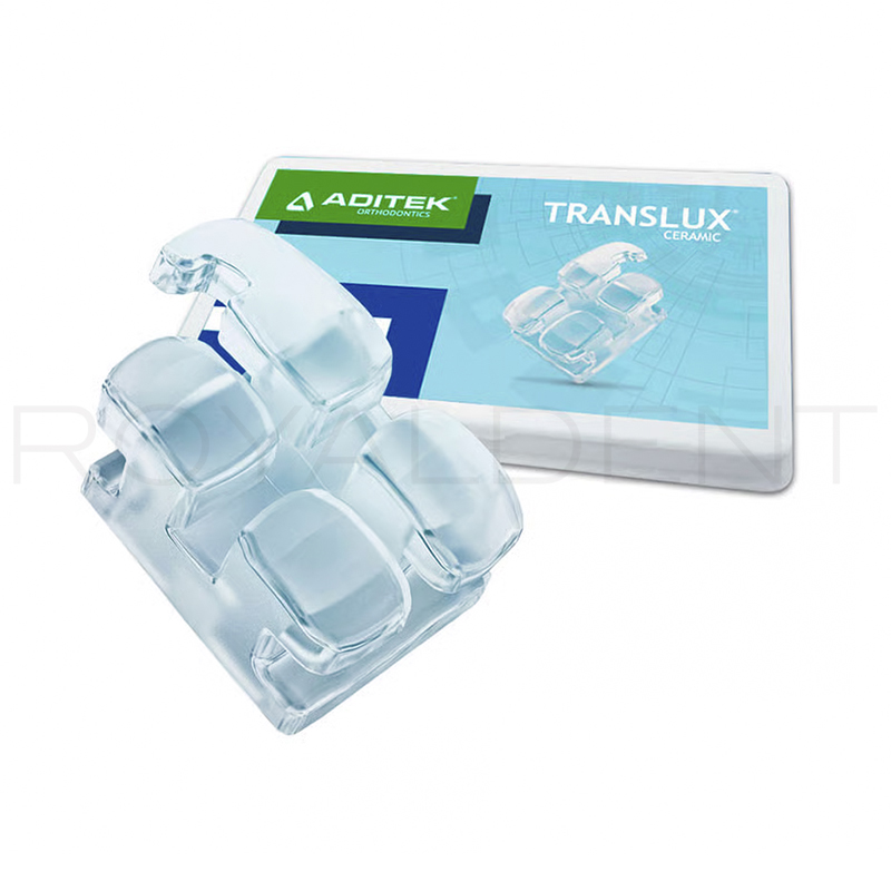 Caso Brackets Caramic Translux MBT 0,22 Aditek - 20 brackets 3.4.5 con bola