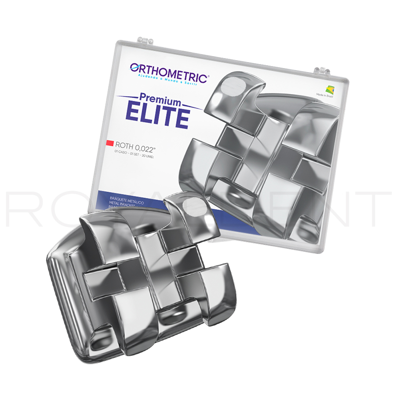 Brackets Roth 0.22 Premium Elite Mini  caso completo Orthometric - 20 brackets 3.4.5 con gancho